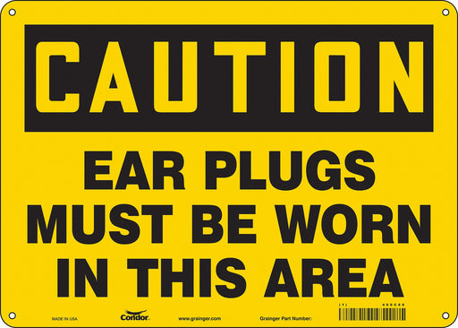 Safety Sign 10 inx14 in Polyethylene