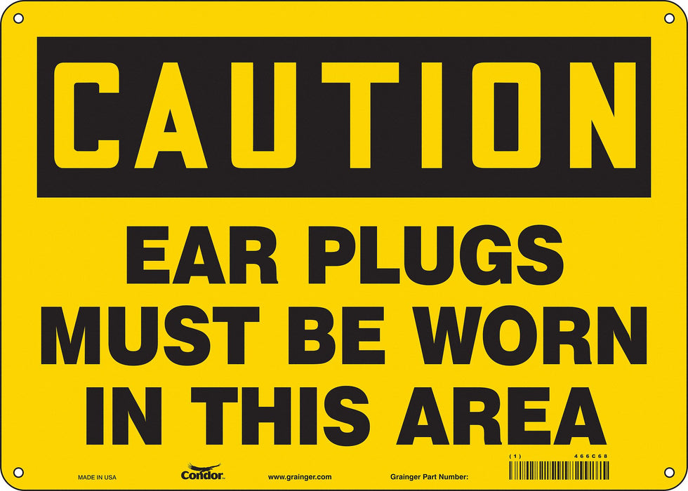Safety Sign 10 inx14 in Polyethylene
