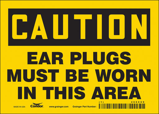 Safety Sign 5 inx7 in Vinyl