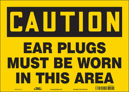 Safety Sign 10 in x 14 in Vinyl