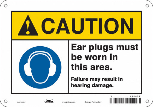 Safety Sign 7 in x 10 in Aluminum