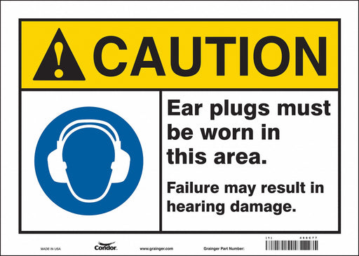 Safety Sign 10 inx14 in Vinyl