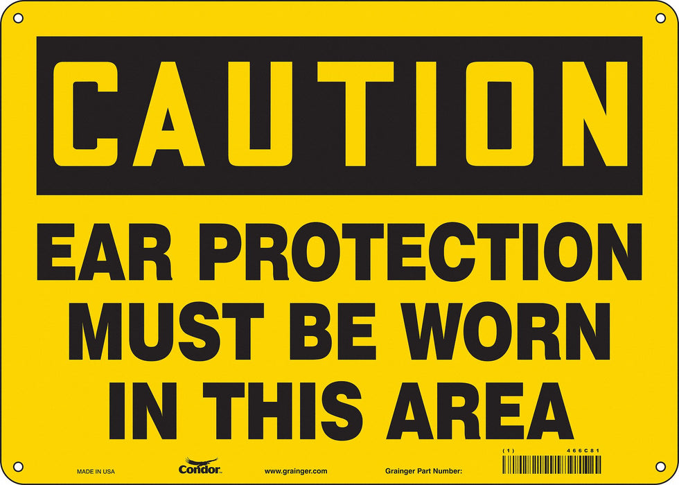Safety Sign 10 in x 14 in Polyethylene