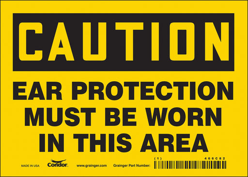 Safety Sign 5 inx7 in Vinyl