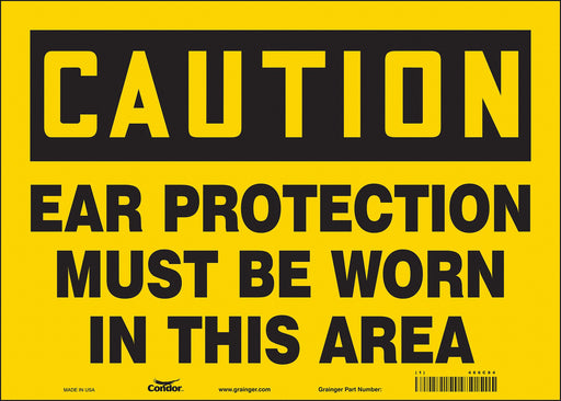Safety Sign 10 in x 14 in Vinyl