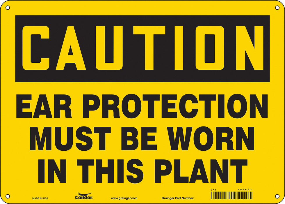 Safety Sign 10 in x 14 in Aluminum
