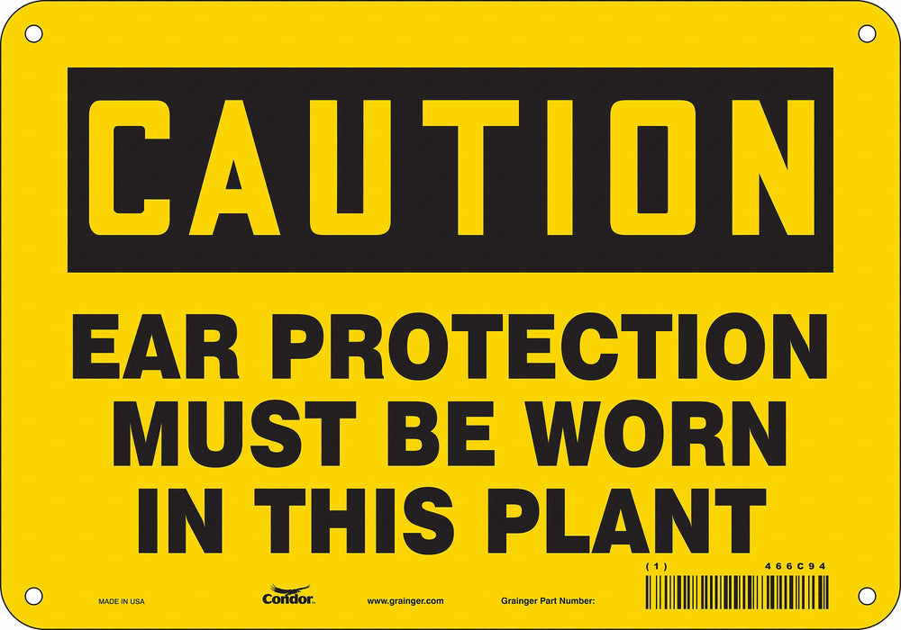 Safety Sign 7 in x 10 in Polyethylene