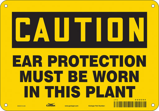 Safety Sign 7 in x 10 in Polyethylene
