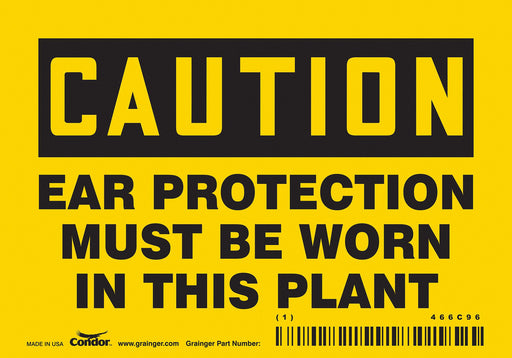 Safety Sign 3.5in x 5in Vinyl