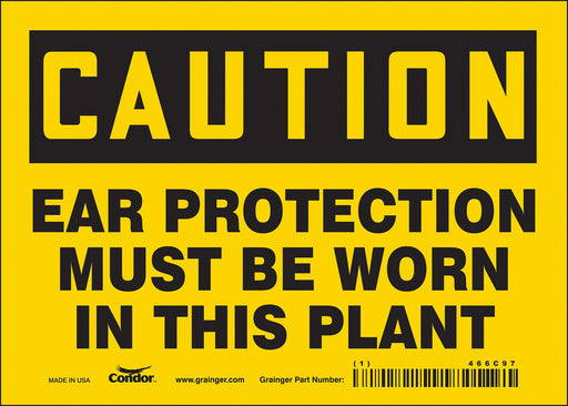Safety Sign 5 in x 7 in Vinyl