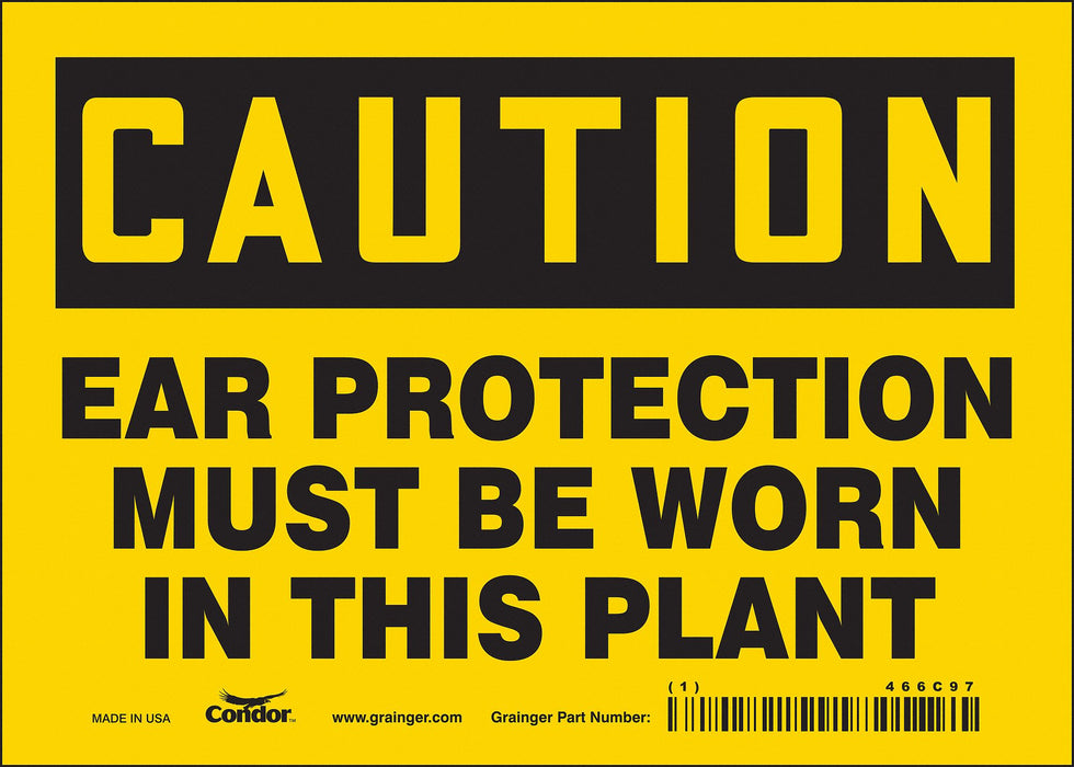 Safety Sign 5 in x 7 in Vinyl