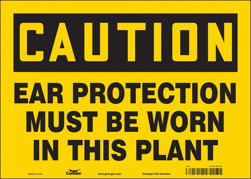 Safety Sign 10 in x 14 in Vinyl
