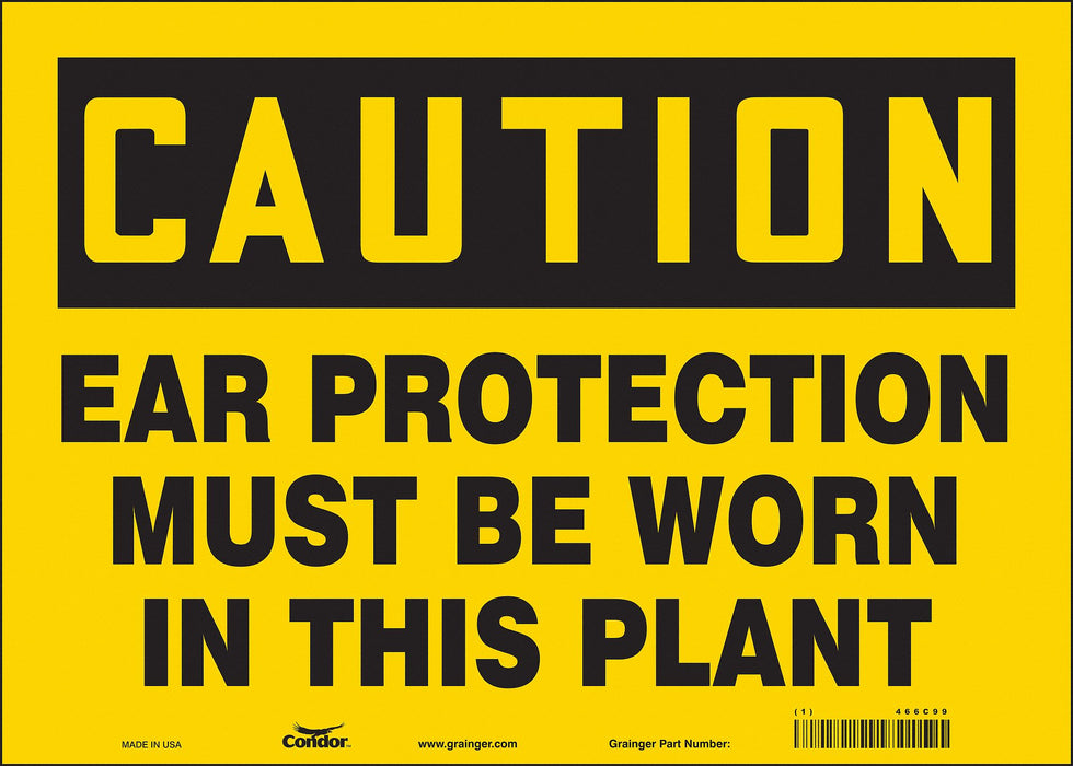 Safety Sign 10 in x 14 in Vinyl