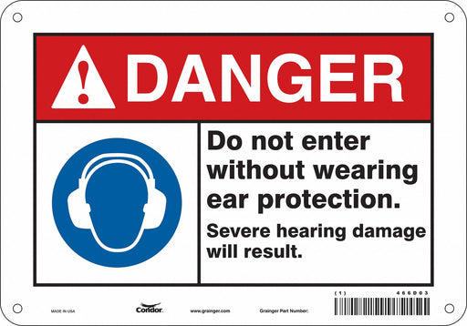 Safety Sign 7 in x 10 in Polyethylene