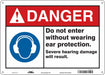 Safety Sign 10 in x 14 in Polyethylene
