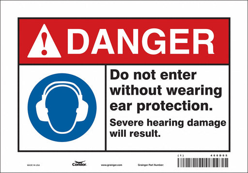 Safety Sign 7 in x 10 in Vinyl