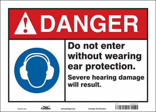 Safety Sign 10 in x 14 in Vinyl