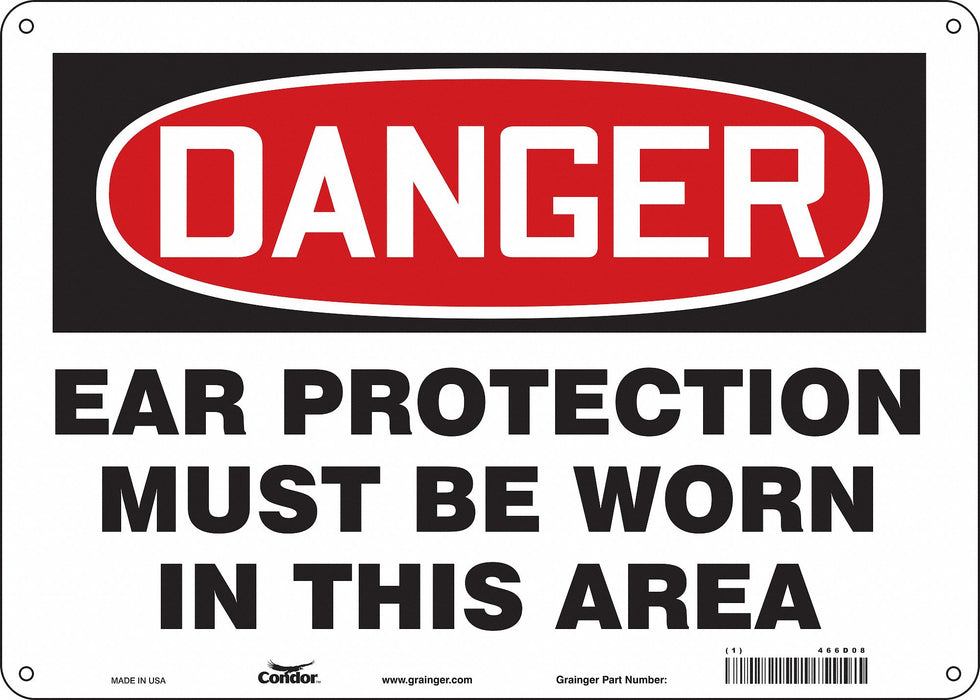 Safety Sign 10 inx14 in Aluminum