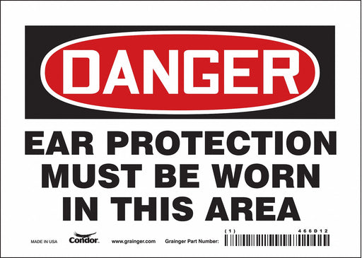 Safety Sign 5 in x 7 in Vinyl