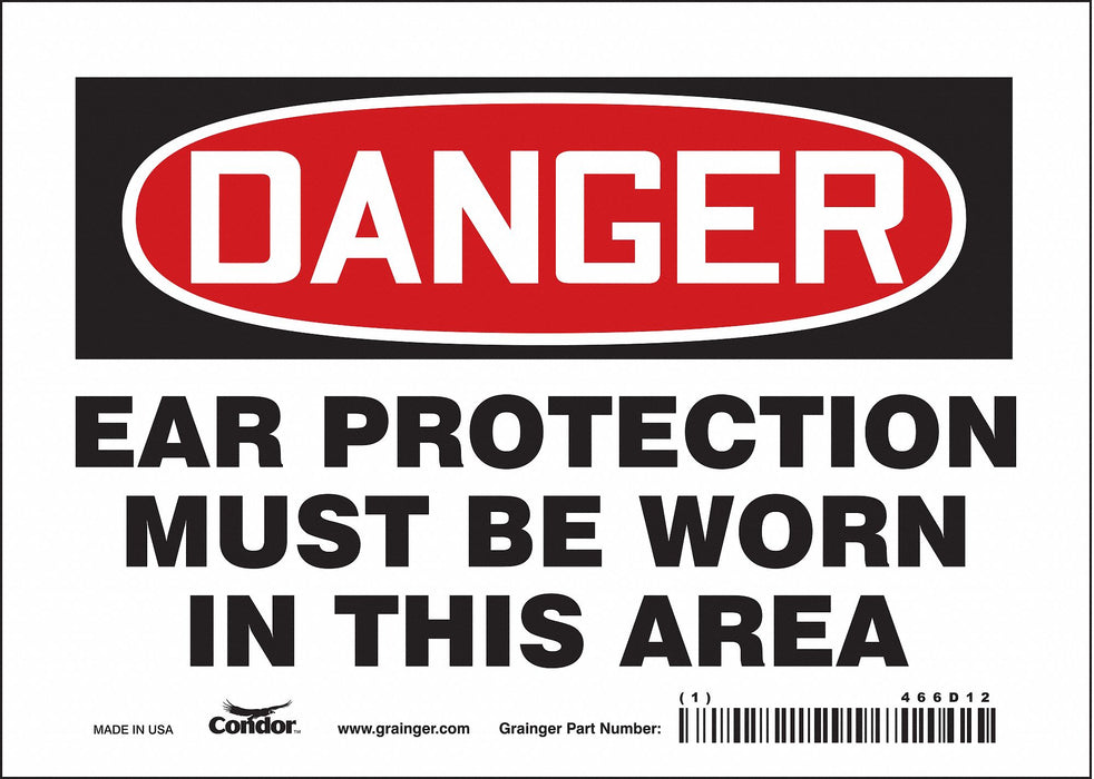 Safety Sign 5 in x 7 in Vinyl
