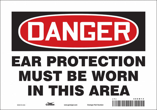 Safety Sign 7 in x 10 in Vinyl