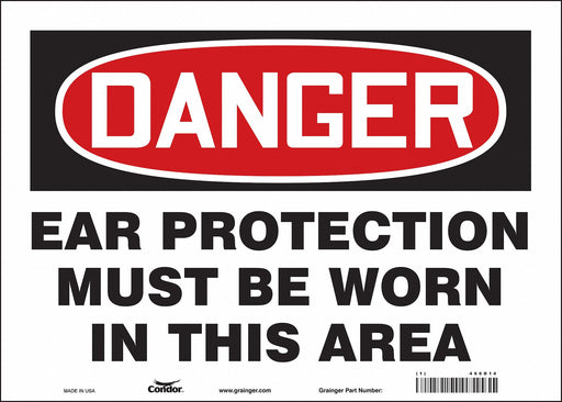 Safety Sign 10 in x 14 in Vinyl