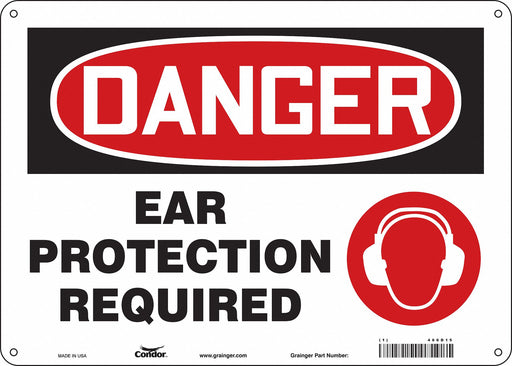 Safety Sign 10 in x 14 in Aluminum