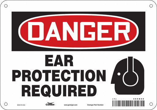 Safety Sign 7 in x 10 in Polyethylene