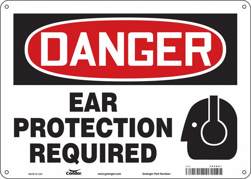 Safety Sign 10 inx14 in Polyethylene