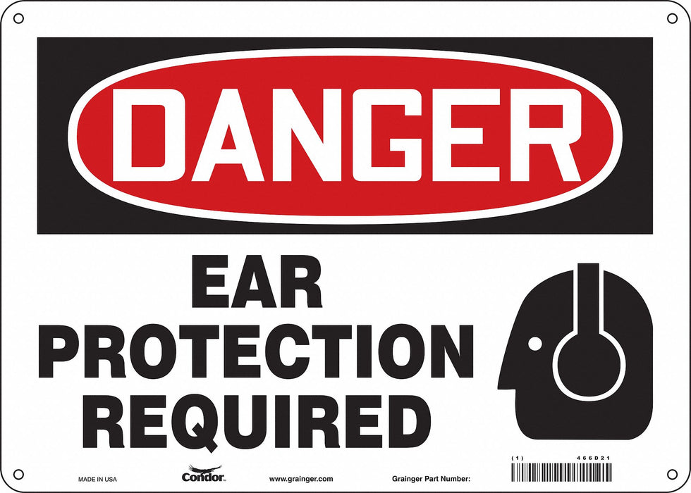 Safety Sign 10 inx14 in Polyethylene