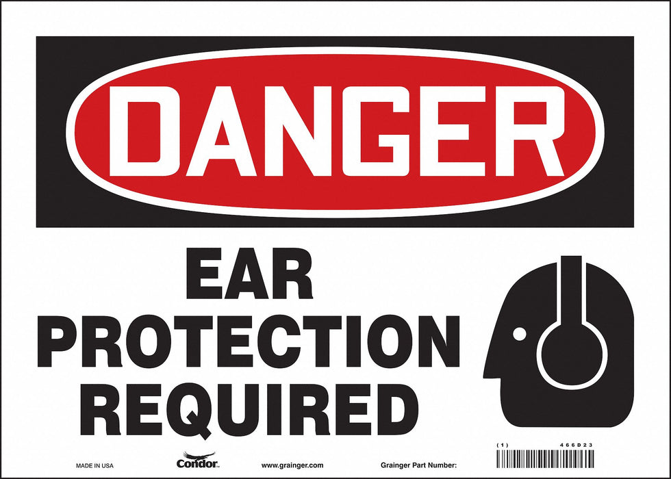 Safety Sign 10 in x 14 in Vinyl