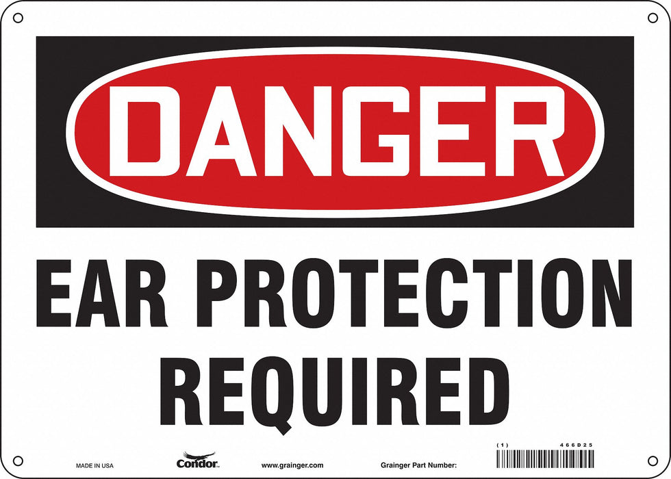 Safety Sign 10 in x 14 in Aluminum