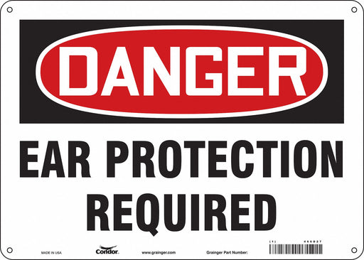 Safety Sign 10 in x 14 in Polyethylene