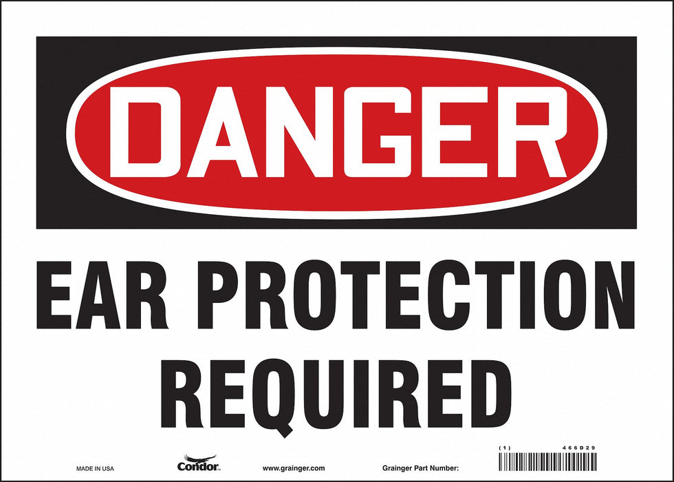 Safety Sign 10 inx14 in Vinyl