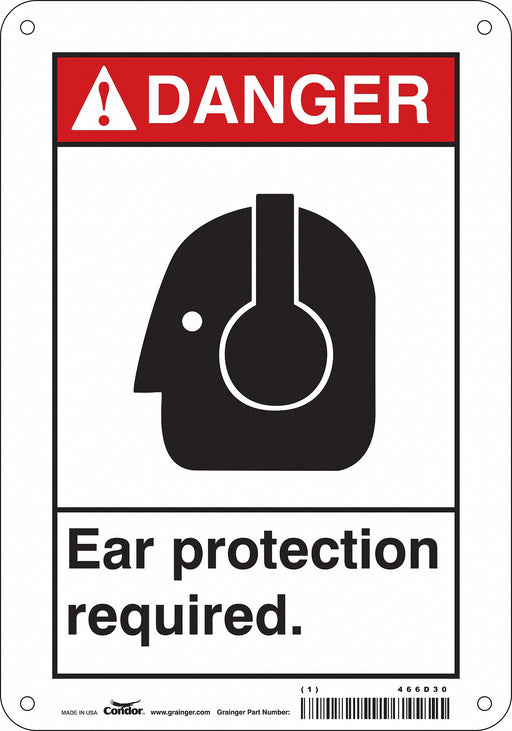 Safety Sign 10 in x 7 in Aluminum