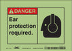 Safety Sign 5 in x 7 in Glow Vinyl