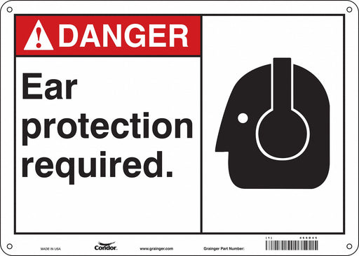 Safety Sign 10 in x 14 in Polyethylene