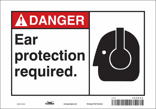 Safety Sign 7 inx10 in Vinyl