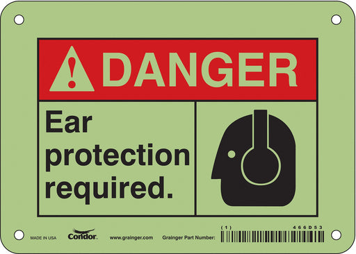 Safety Sign 5 inx7 in Polyethylene