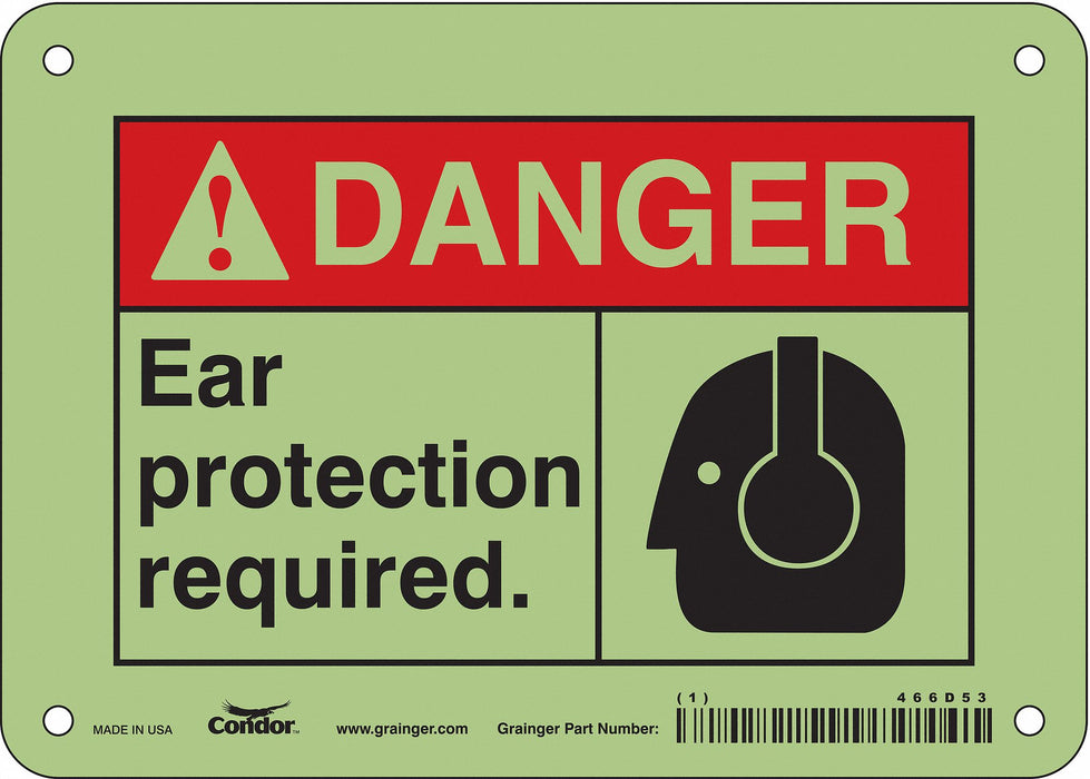 Safety Sign 5 inx7 in Polyethylene