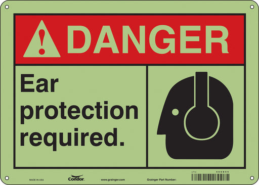Safety Sign 10 in x 14 in Polyethylene