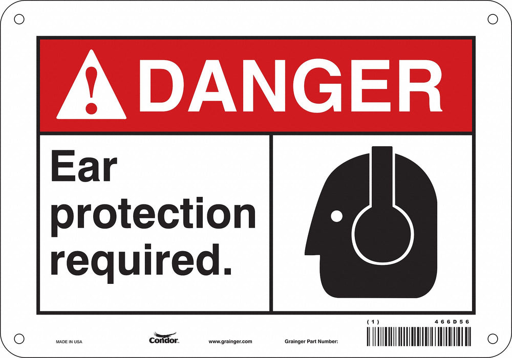 Safety Sign 7 in x 10 in Polyethylene