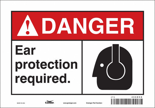 Safety Sign 7 in x 10 in Vinyl