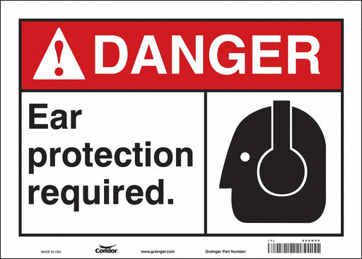 Safety Sign 10 in x 14 in Vinyl