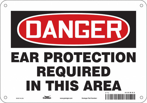 Safety Sign 7 in x 10 in Polyethylene