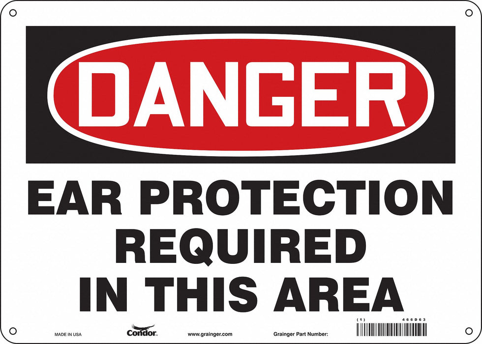 Safety Sign 10 inx14 in Polyethylene