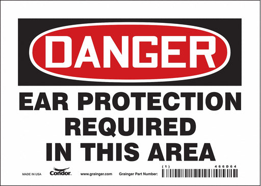 Safety Sign 5 in x 7 in Vinyl