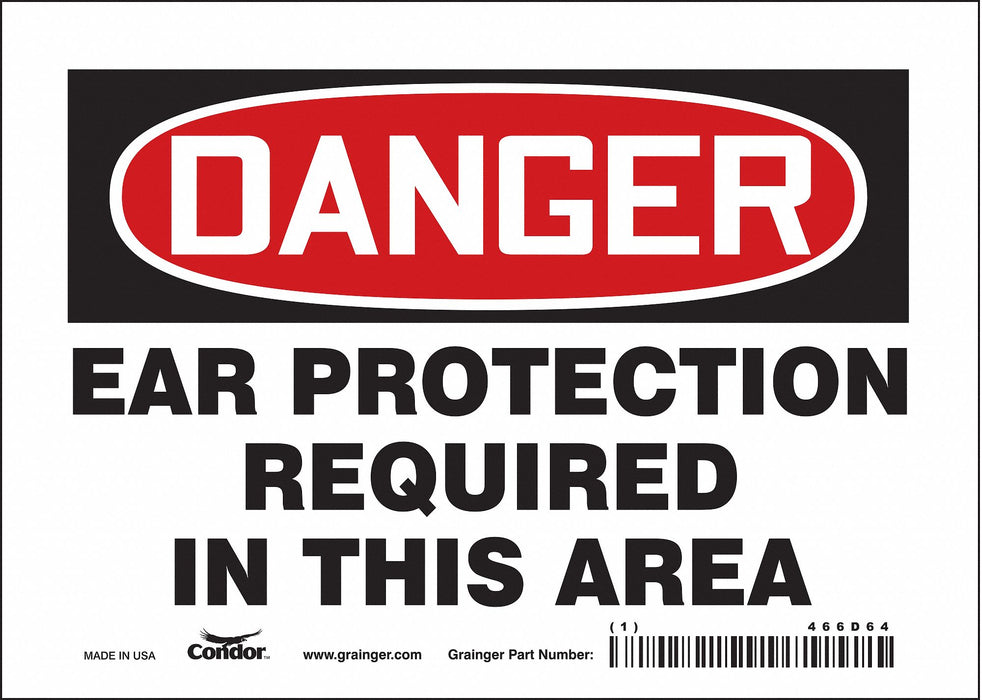 Safety Sign 5 in x 7 in Vinyl
