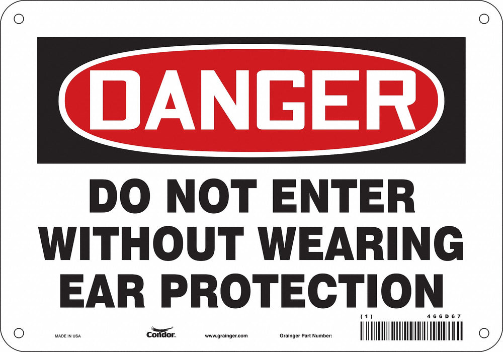 Safety Sign 7 in x 10 in Aluminum