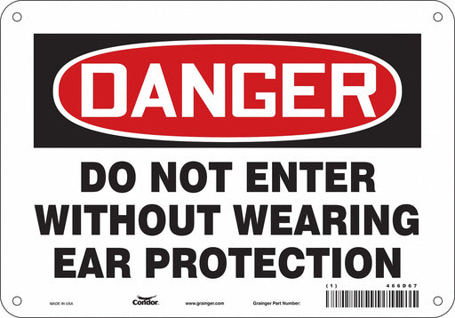 Safety Sign 7 in x 10 in Aluminum